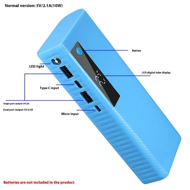 5 Slot 21700 Mobile Battery Removable Battery Compartment Not Welding Required Various Device Charging Solution