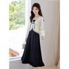ITISF4 Women's New Chinese Style Knit Cardigan & Dress Set