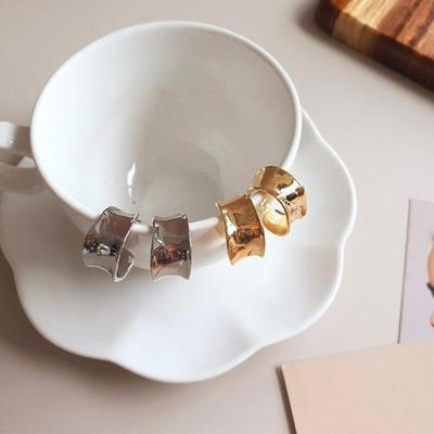 Women's 18K Stud Polished Metal Fashion Earrings