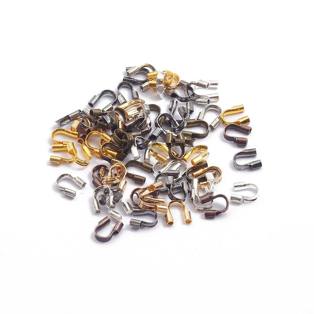 Handmade U-Shaped Cable Protector End Cap for DIY Necklace and Bracelet Accessories.
