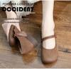 Women's Retro Genuine Leather Mary Jane Shoes - Soft Sole, Lightweight, Flat Bottom, Perfect for Spring and Autumn.
