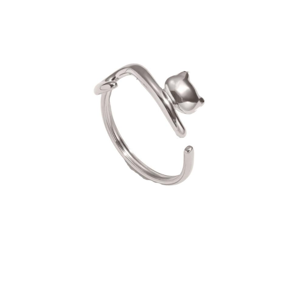 Lines Dog Ring Cartoon Women Jewelry Fashion Opening Ring Party