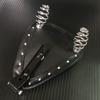 Black Motorcycle Roll Leather Solo Seat & Spring + Saddle Bracket Universal For Harley Sportster 883 XL Chopper