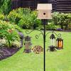 Birdhouse Pole Height Adjustable Metal Bird Feeder Pole 76 Inch Hummingbird Hanger Holder For Nesting Squirrel Protection