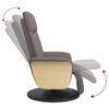 Recliner with Footrest Taupe Fabric