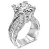 925 Silver Square Diamond Engagement Ring for Women Creative European American Style Jewelry