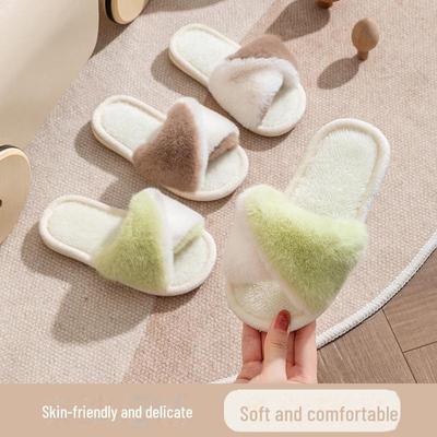 2023 Winter Non-Slip Furry Cotton Slippers for Girls and Kids