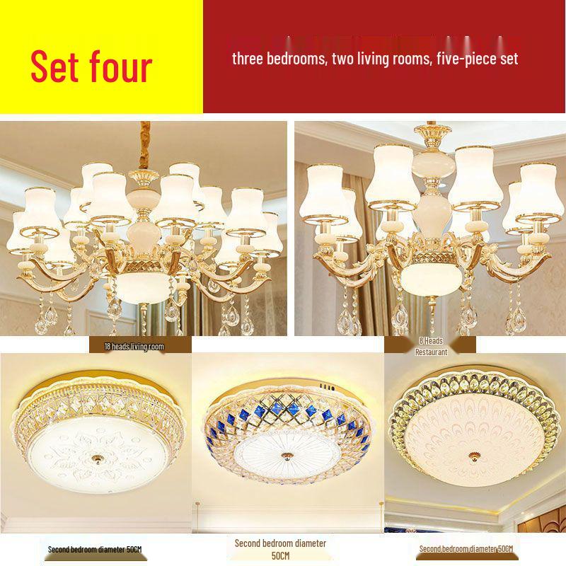 European Minimalist Crystal LED Chandelier for Living Room, Bedroom, Restaurant, or Villa Hall.