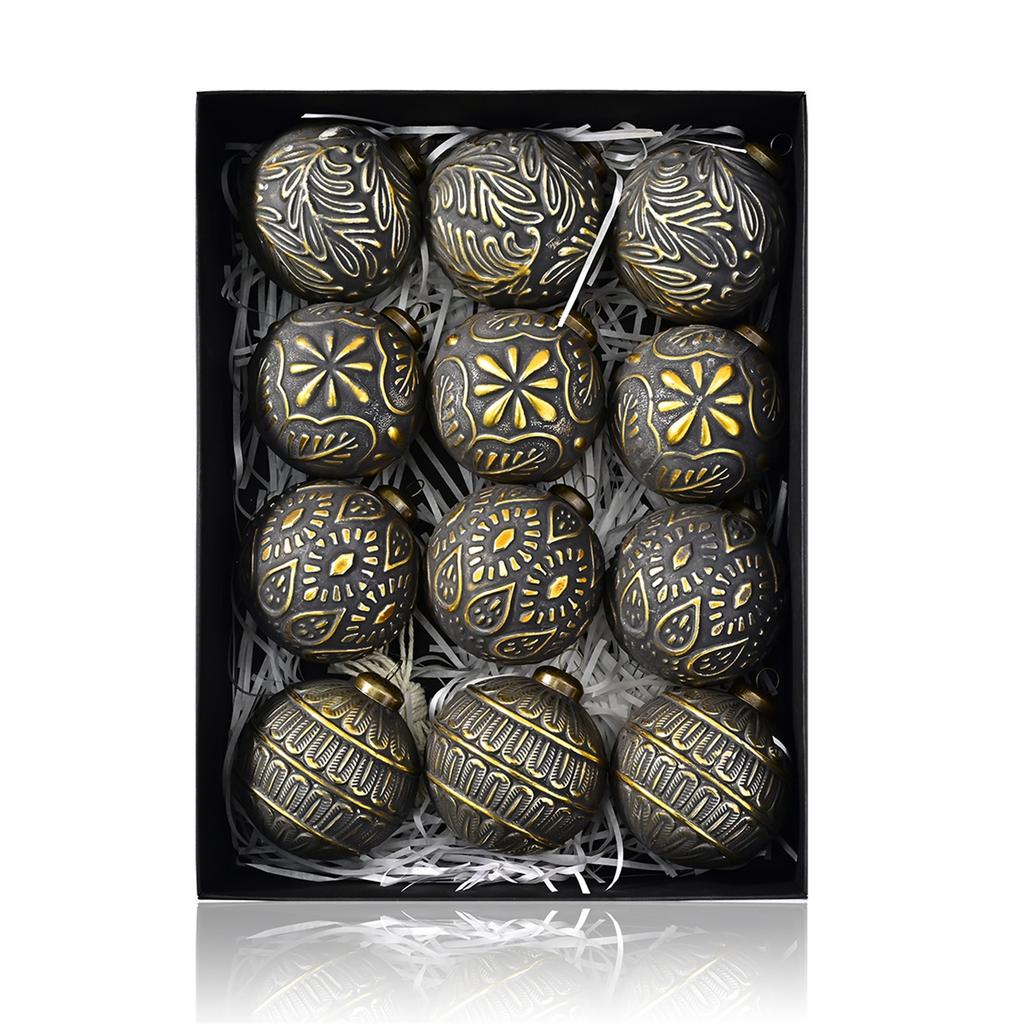 Weihnachtskugeln, 12er-Pack, 8cm Farbige Weihnachtskugeln, Geschenkbaumschmuck, Geeignet für Weihnachtsbaum- und Feiertagsdekoration