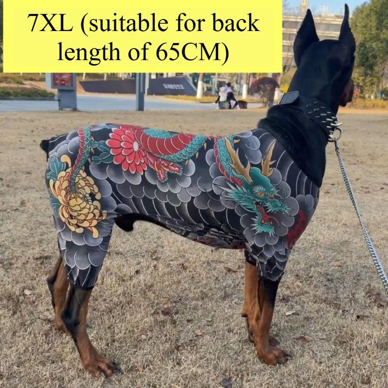 Pet Tattoo Clothes Shirt Four Seasons Universal Handsome Humorous Dogs Shirts Doberman Pinscher Pets Supplies