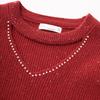 INMAN Women's Retro Pearl Knit Pullover Sweater