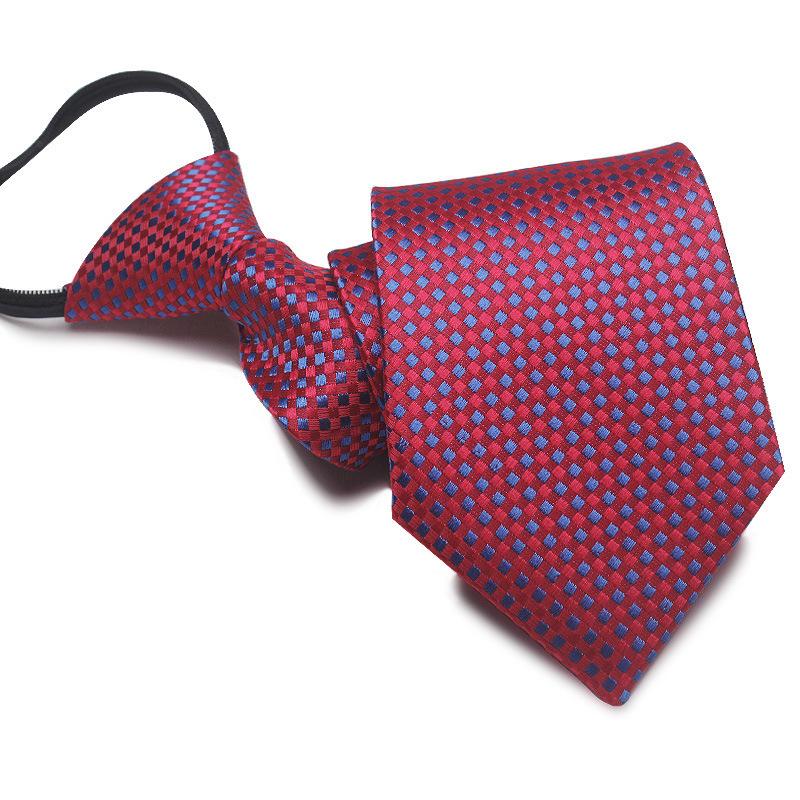 Men's 8cm No-Knot Zipper Tie - Easy-Pull Business Formal Tie