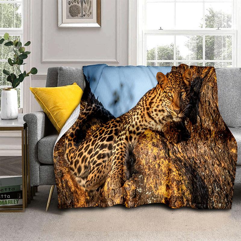 Bestia Zwierzę Leopard Gepard Kreskówka Koc, Miękki Koc do Rzucania do Domu Sypialni Łóżka Sofy Pikniku Podróży Biura Koc Okrywowy Dziecko