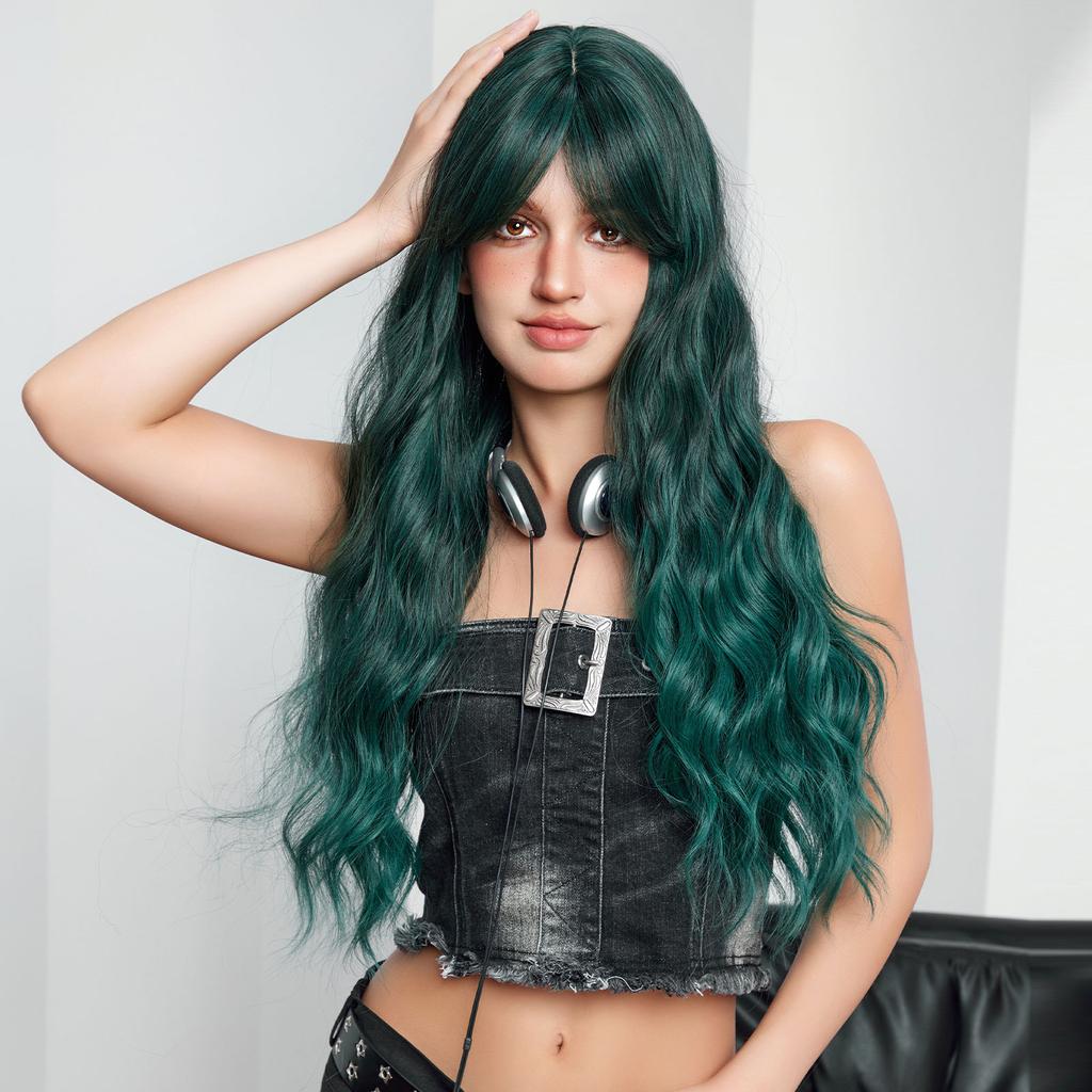 Women's Cosplay Wig Daily Party Curly Wigs Realistic Wig Natural Looking Wavy Wig for Women