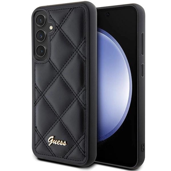 Guess Guhcs23Fepsqsqsk S23 Fe S711Czarny/Black Hardcase Pikowane Metalowe Logo
