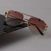 Luxury Square Sunglasses Women Men Cool Brand Designer Mirror Sun Glasses Female Male Rimless