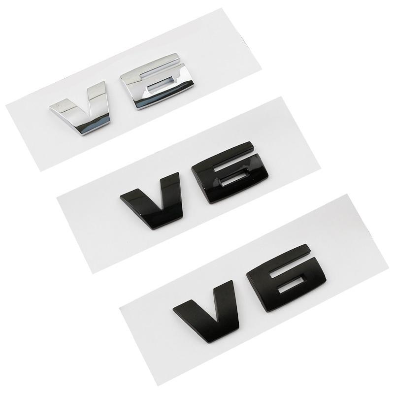 NEW ABS V6 V8 V12 logo Side rear trunk  emblem black silver logo sticker Decal Replacement for BMW