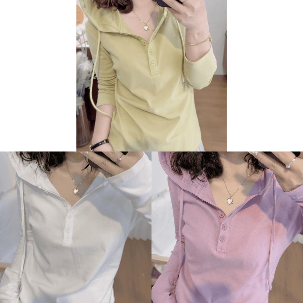 Camiseta Sudadera Minimalista de Manga Larga con Empalmes para Ropa Casual de Ocio