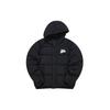 Letter Hooded Simple Warm Long Sleeve Down Jacket Men Outerwear Deep-Black T11M242908F-BK