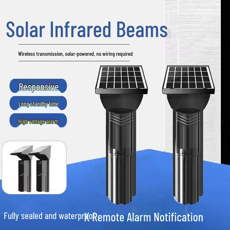Wireless Solar Infrared Beam Detector for Outdoor Anti-Theft Security Two Beam Solar Infrared Detector