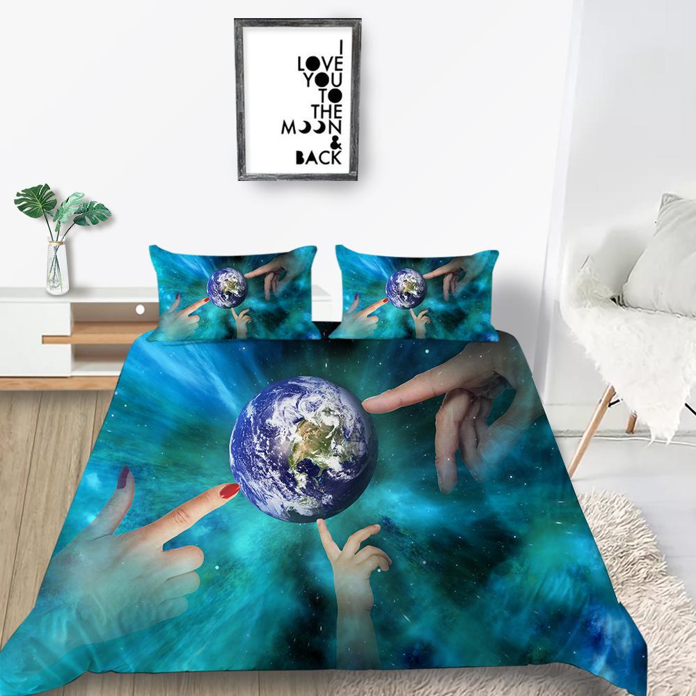 3D Map Printing Duvet Cover Set with Pillowcase Cartoon Home Textiles Bedding Set Children Twin Single Size Bed Sets