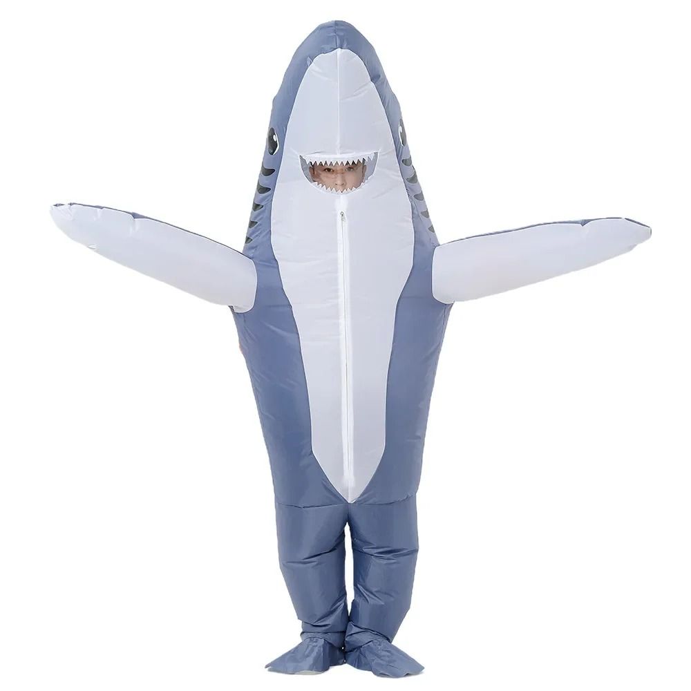 Battery Box Shark Inflatable Suit Cute Halloween Costume Inflatable Shark Costume Halloween Party