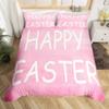 Happy Easter Bedding Set Cartoon Rabbit Egg Duvet Cover Full Kids Pink Purple Cute Bunny Comforter Cover Cute Animal Quilt Cover
