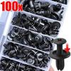 50/100Pcs Car Bumper  8mm Hole Plastic Rivets Fastener Screws Car Door Trim Panel Retainer Fasteners Clips Car Accessories