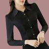 Women's Spring and Autumn Slim Business Solid Color Shirt Large Size Casual Loose Shirt
