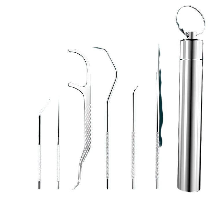 Portable 304 Stainless Steel Toothpick - Ultra Fine Metal Cleaning Tool