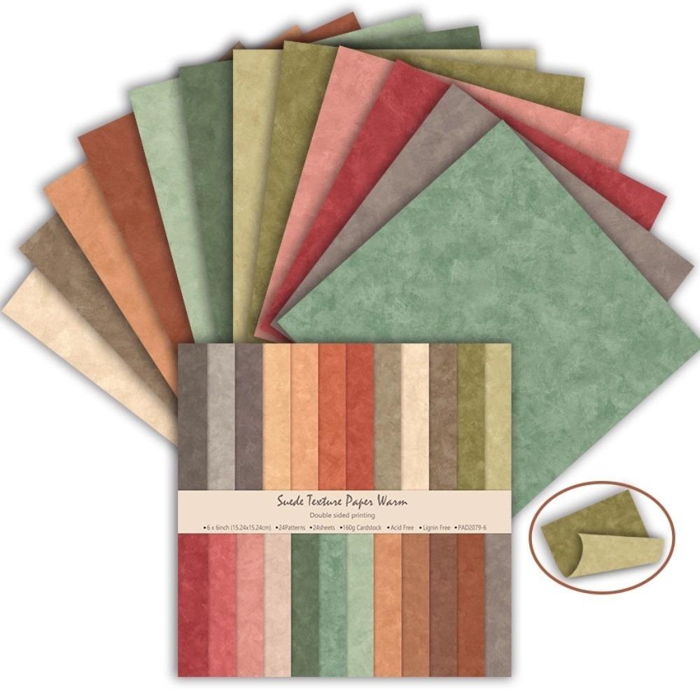 24 Blatt Blumendruck Scrapbook-Papier 6 Zoll Hintergrundpapier Dekoratives Papier Bastelbedarf DIY