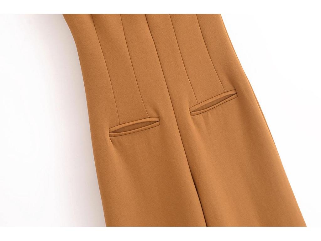 Salopetă lungă de damă, stil european și american, la modă, confortabilă, pentru primăvara 2025