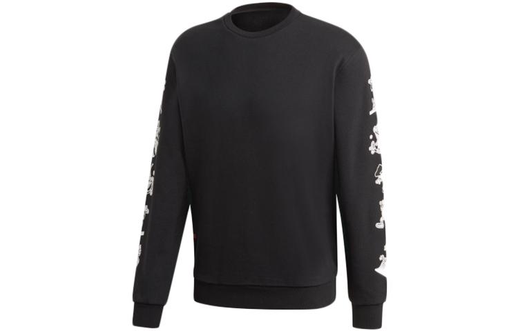 Adidas X Disney Sweatshirts Men s Black Crew Neck Moderate Regular GD6025 XS