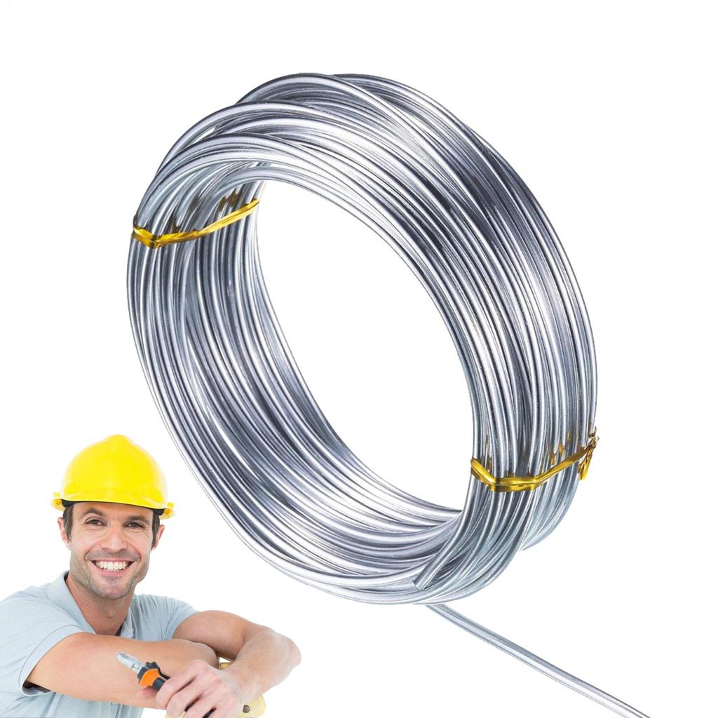 10m Neblednoucí Měkký Stříbrný Ohebný Drát Hliníkový Řemeslný Drát Řemeslné Potřeby Kovový Drát pro Kostry Panenek Sochy