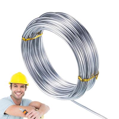 10m Anlaufgeschützter Weicher Silberfarbener Biegsamer Draht Aluminium Basteldraht Bastelzubehör Metalldraht für Puppenskelette Skulpturen