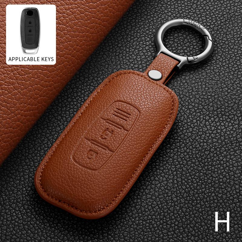 

Leather Car Remote Key Case For Nissan Qashqai Juke J10 J11 X-Trail T32 T31 Kicks Tiida Altima Pathfinder Note Auto Accessories