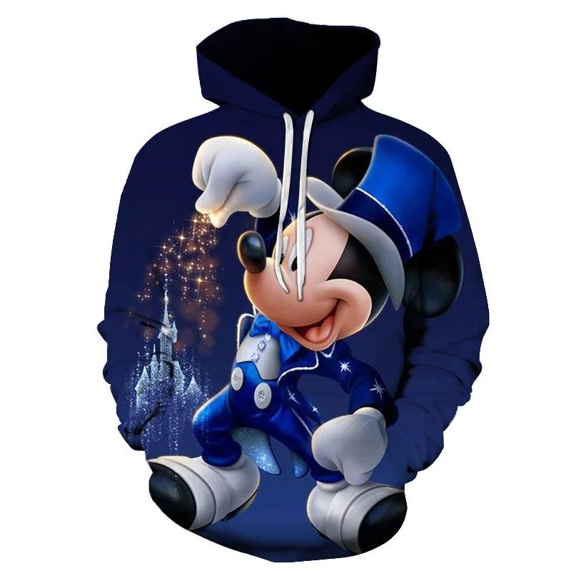 Disney-Moletons Masculinos E Femininos Minnie Mickey Mouse, Streetwear Casual De Hip-hop