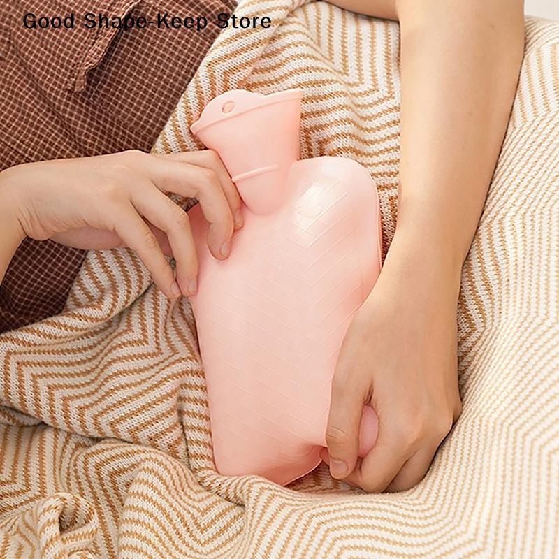 1000ML PVC Hot Water Bottle for Bed Hand Warmer Reusable Warm Kettle for Winter Hand And Foot Heating