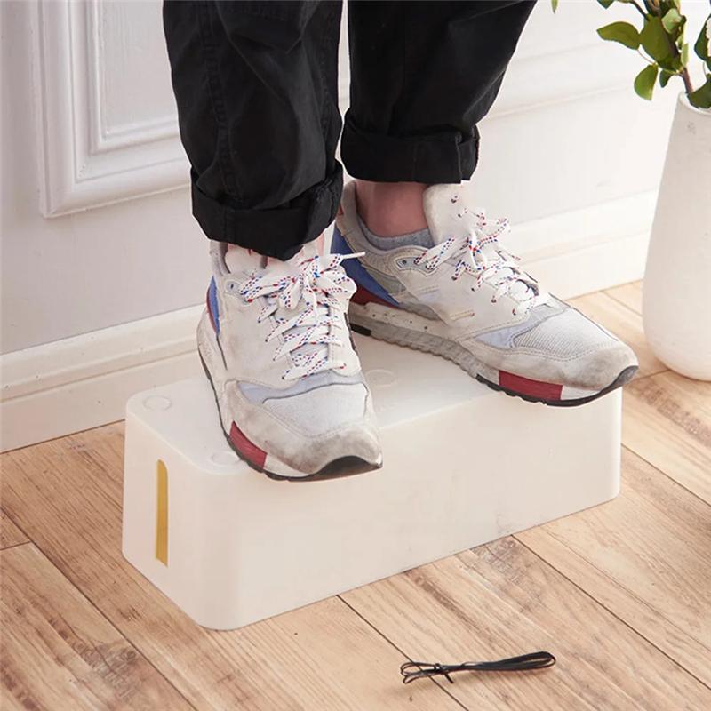 A96I-Plastic Wire Storage Box Power Cord Storage Box Junction Box Cable Management Box чёрный