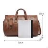 Extra Large Duffle Bag with Shoes Compartment Adjustable Shoulder Strap Leather Luggage Bag,