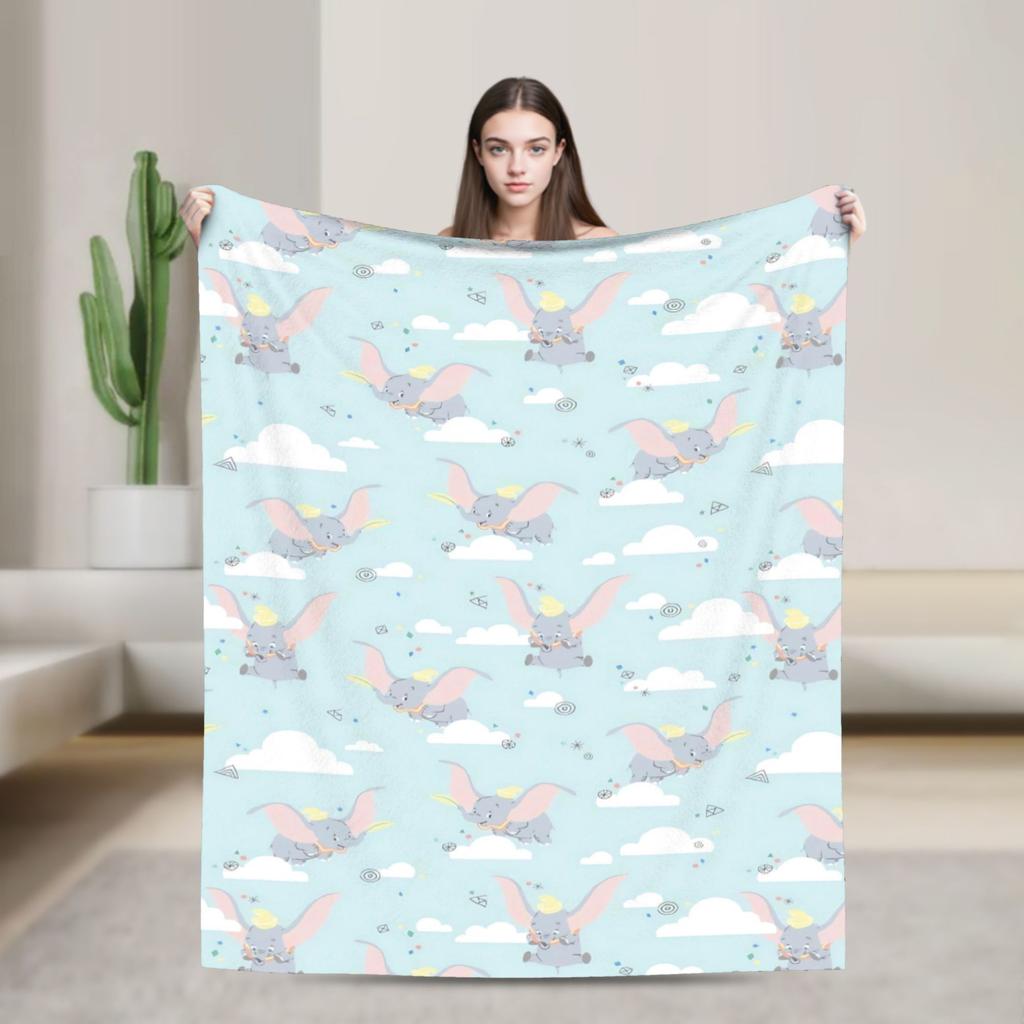 D-Dumbos Plush Blanket Child Flannel Throw Blanket For Couch Bed Super Soft Design Quality Bedspread Gift