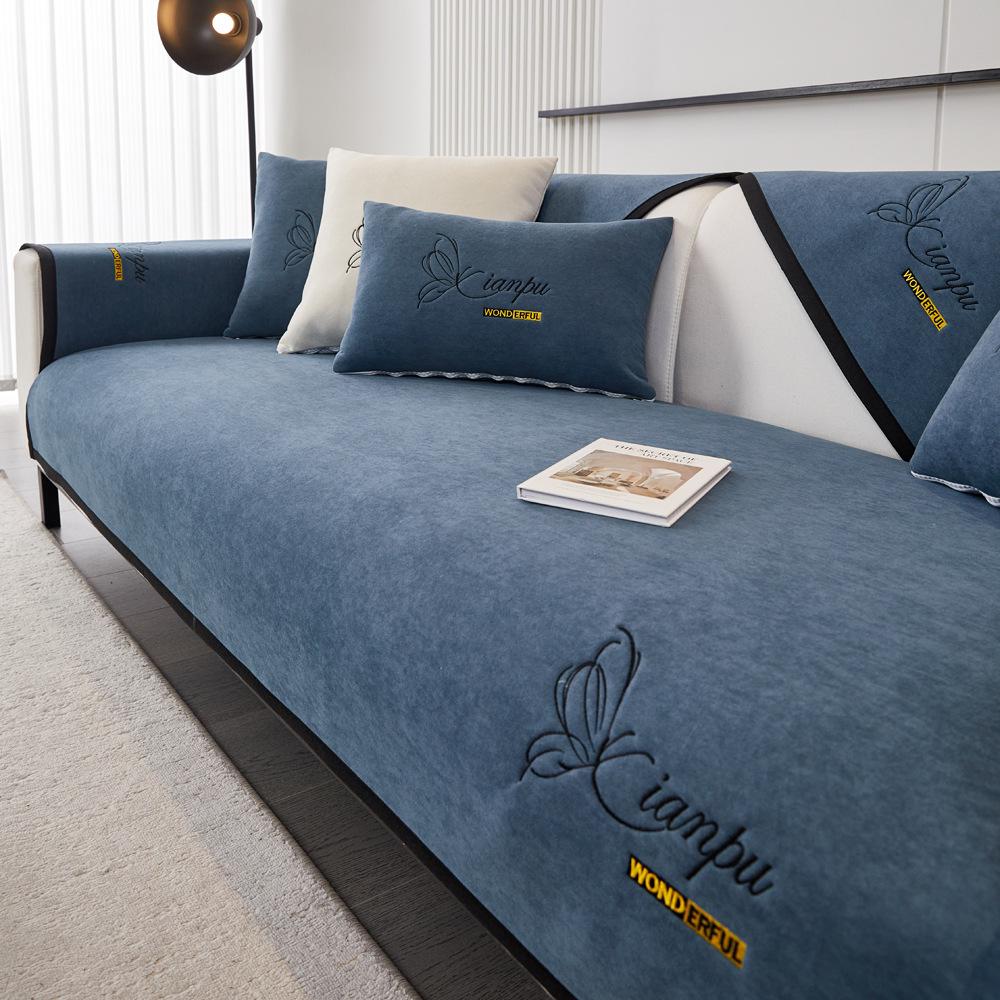 Chenille Sofa Cushion Four Seasons Universal Simple Modern Seat Cushion Non-Slip Seat Cover Cover Cloth