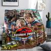 1Pc Jurassic Print Flannel Blanket, High Quality Comfortable for All Seasons, Home Decor, Warmth and Comfort, Perfect for Christmas Gifts