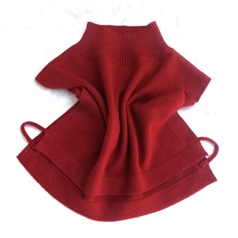 White Knitted Turtleneck Fake Collar Women Detachable Collars Winter False Collars Woman Black Removable Faux Col Half Shirt