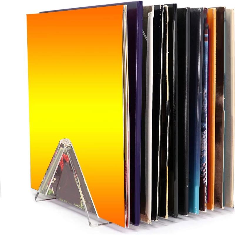 Klarer Acryl-Schallplattenständer Eleganter Acryl-Schallplattenhalter Elegantes Display-Rack für Vinyl-Alben in jedem Raum
