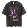 Anime Demon Slayer Rengoku Kyoujurou Print T Shirt Men Women Washed Cotton Tshirts Manga Tee Harajuku Male Casual Loose T-shirt