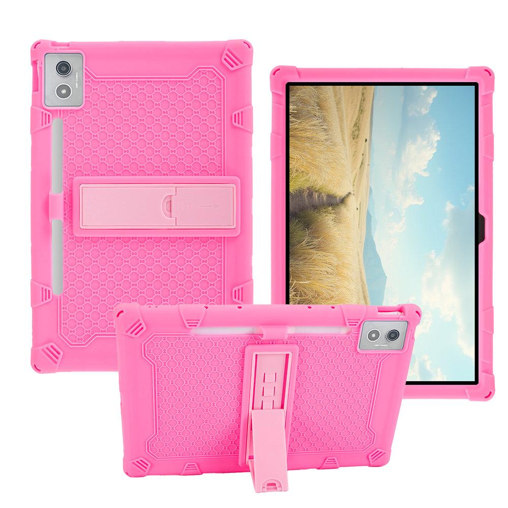 

Case for Lenovo Xiaoxin Pad Pro 12.7 2025 12.7 Inch TB-375FC Silicone Stand Shockproof Tablet Back Cover XiaoXin Pad12.7 2025 розовый