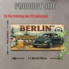 D Flat  Retro Metal License Plate Berlin Landmark Car Beer Logo Suitable for Home Bar Cafe Garage Wall Art