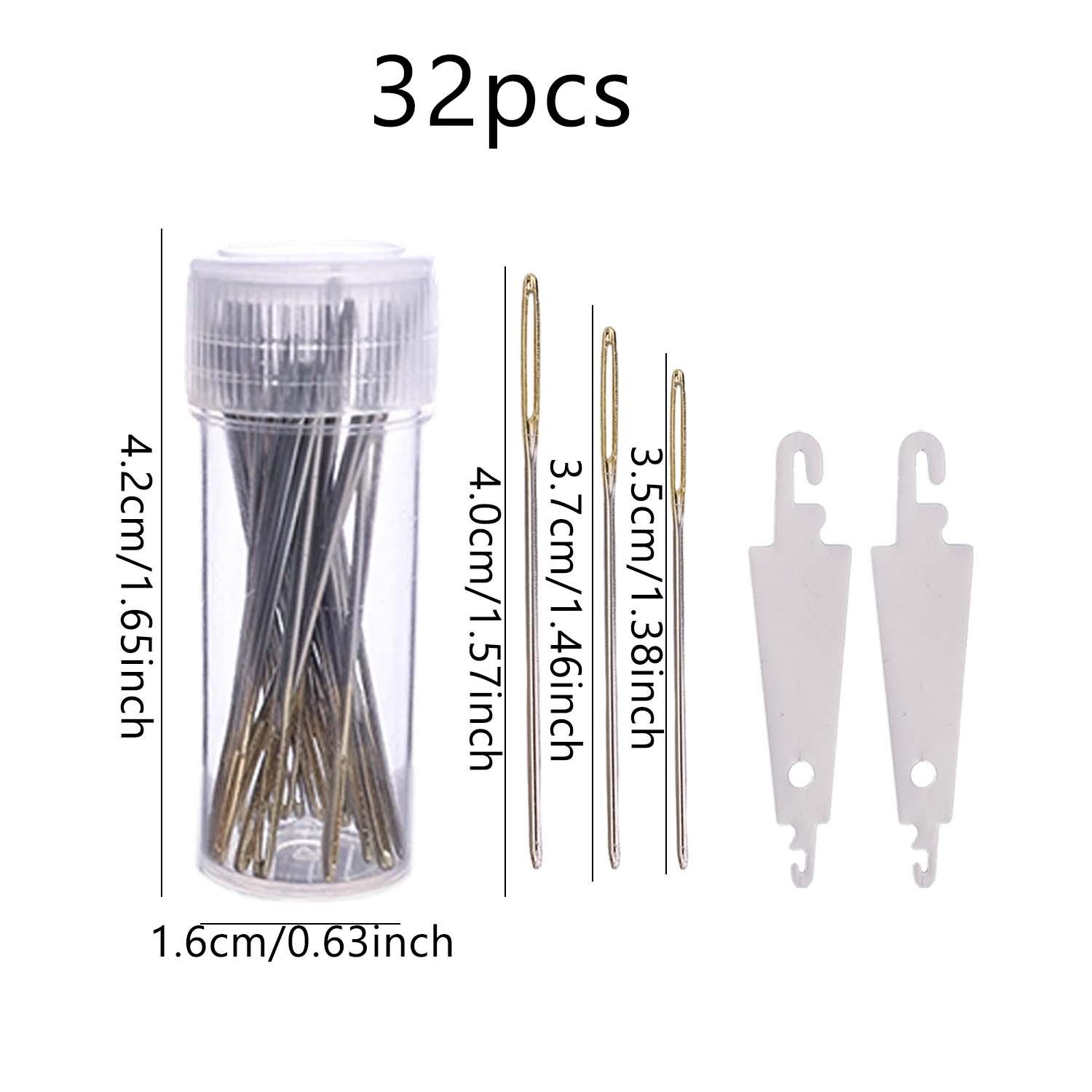 

32-320pcs Gold Tail Embroidery Sewing Needle Stainless Steel Blunt Embroidery Needlework DIY Sewing Threading Aid Craft Tools
