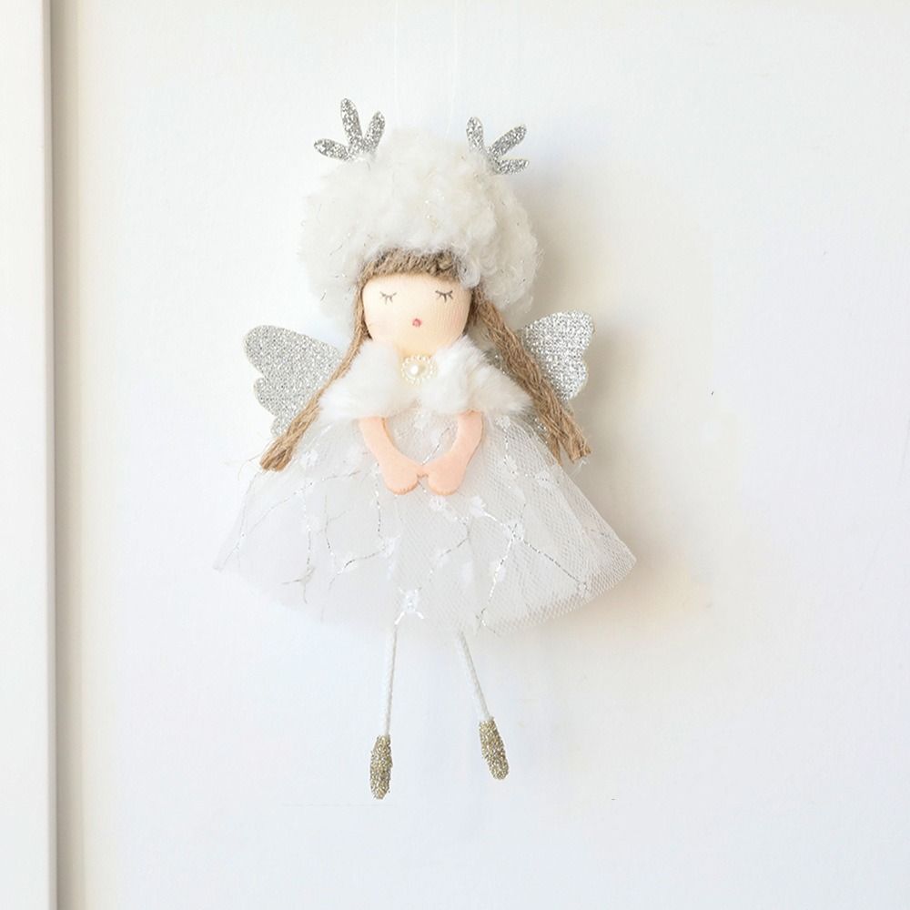 Ručně vyráběná vánoční gázová sukně Andělské ozdoby Závěsná dekorace na vánoční stromek Novoroční dárek